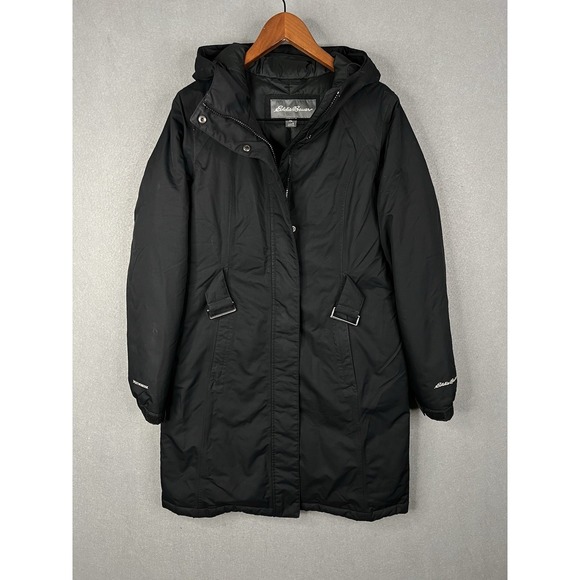 Eddie‎ Bauer Black Parka Womens Size S Small - Picture 1 of 9